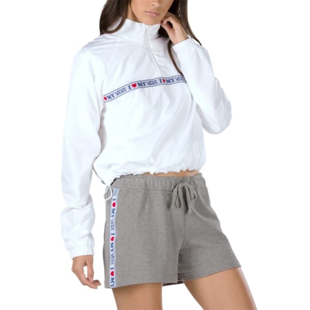 Vans White Half-Zip Pullover